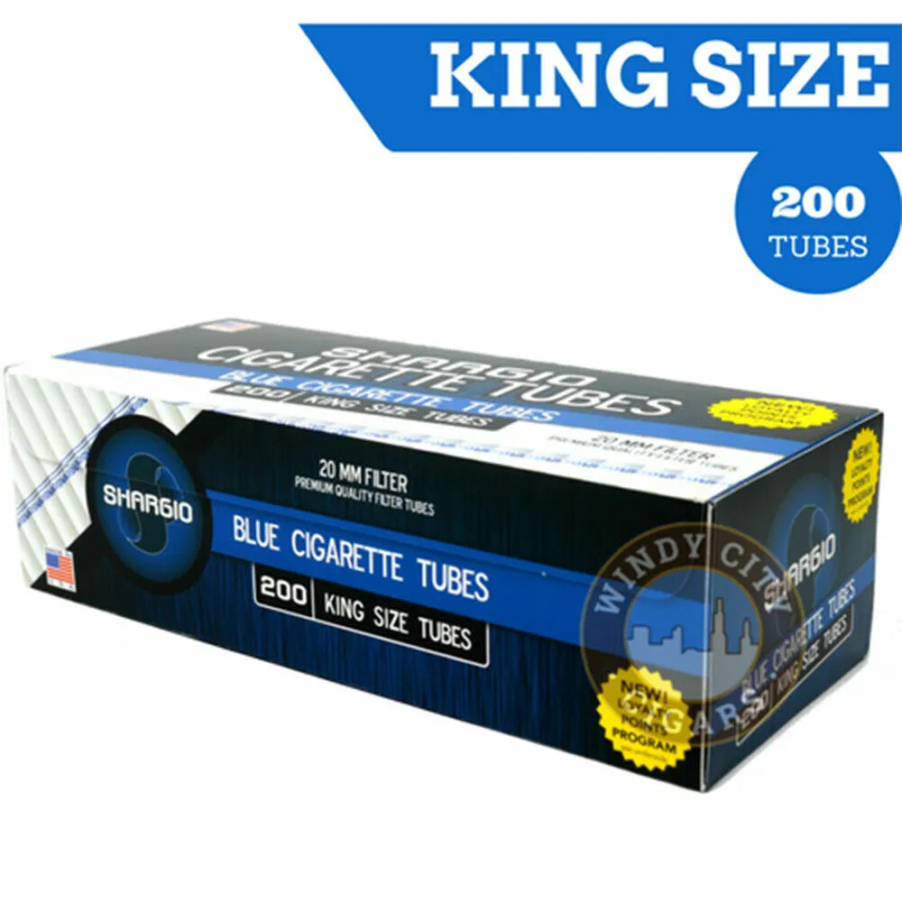 Shargio Blue King Cigarette 200ct Tubes - 10 Boxes