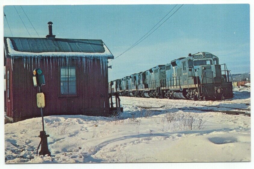 Boston And Maine Railroad B&M RR Train Engine Locomotive 1753 Postcard