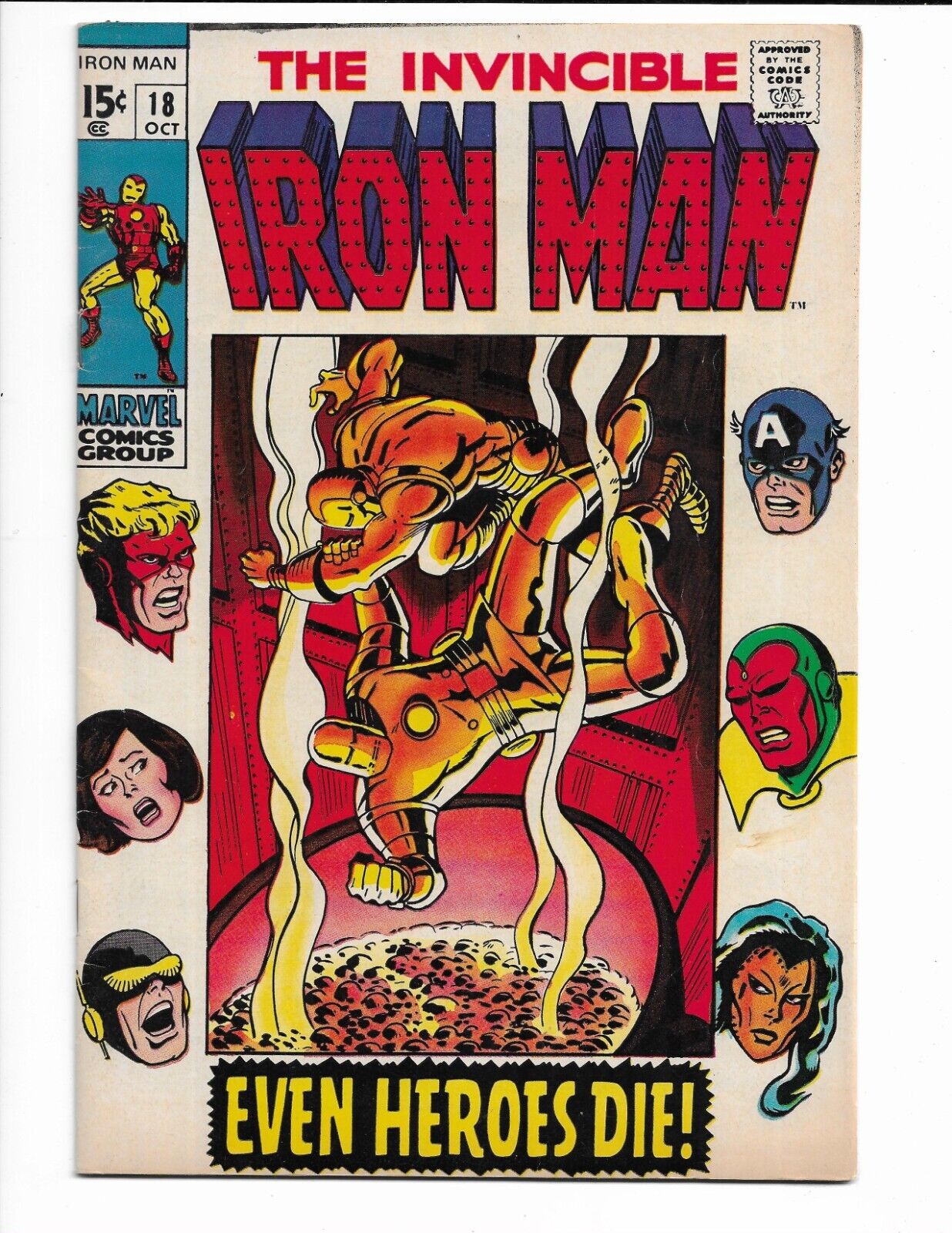 Iron Man 18 1969 Marvel Comics F/VF 7.0 Avengers Madame Masque Nick Fury