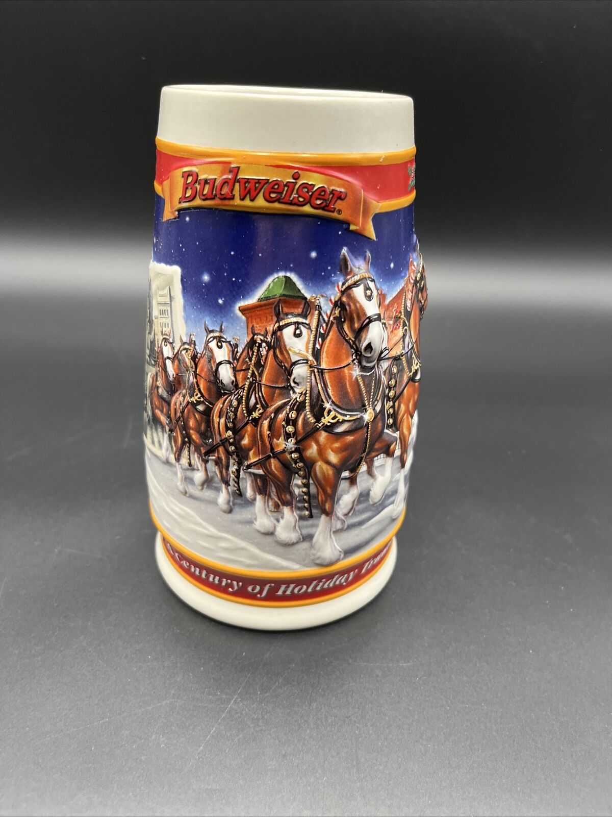 Budweiser 1999 Holiday Stein A Century of Tradition CS389 7\