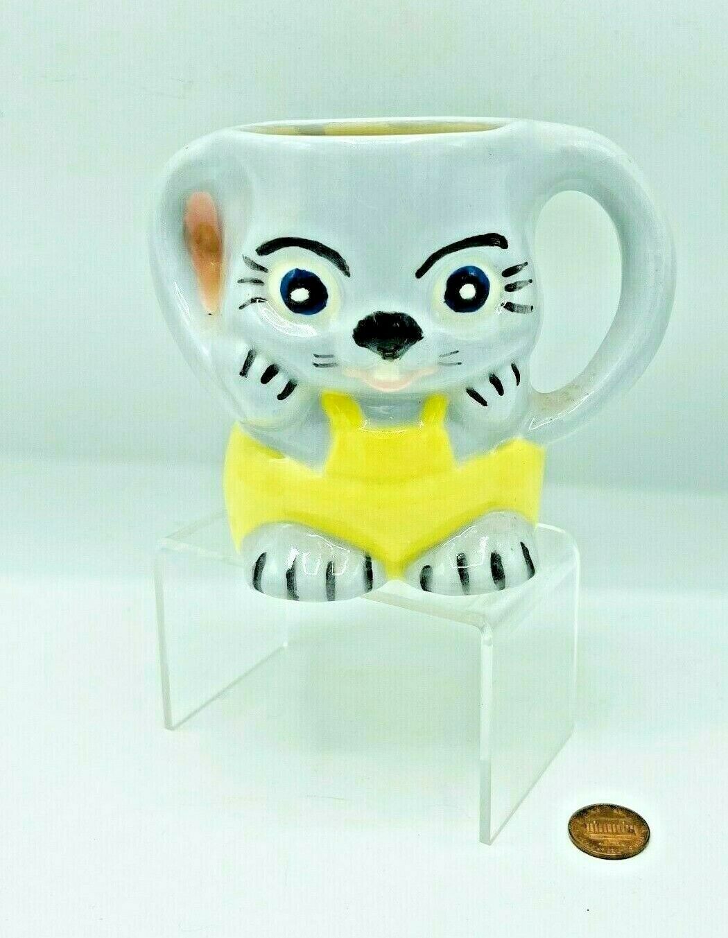 Vintage Antique Children\'s Mug Mouse Ceramic Porcelain Child 
