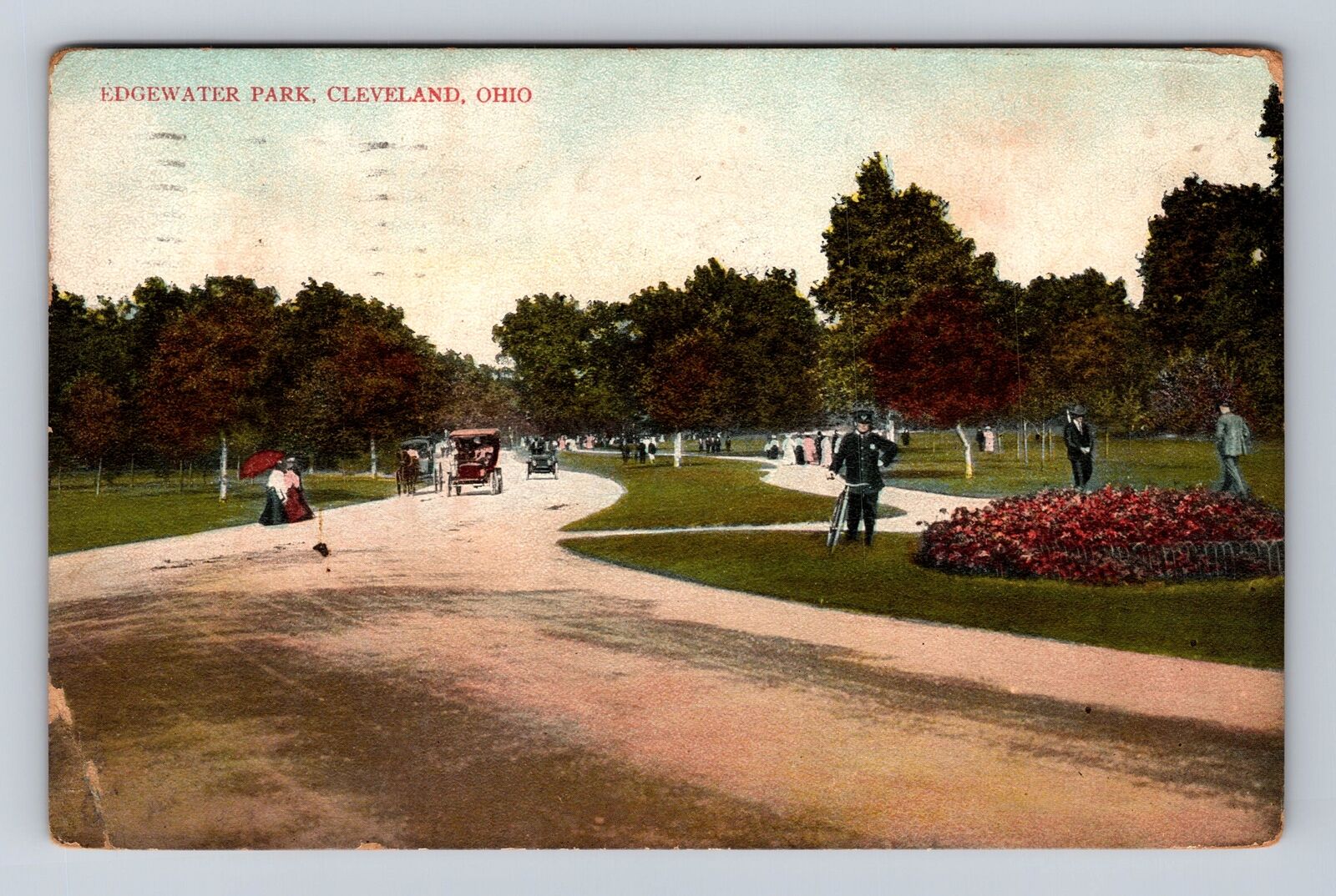 Cleveland OH-Ohio, Edgewater Park, Antique, Vintage c1908 Souvenir Postcard
