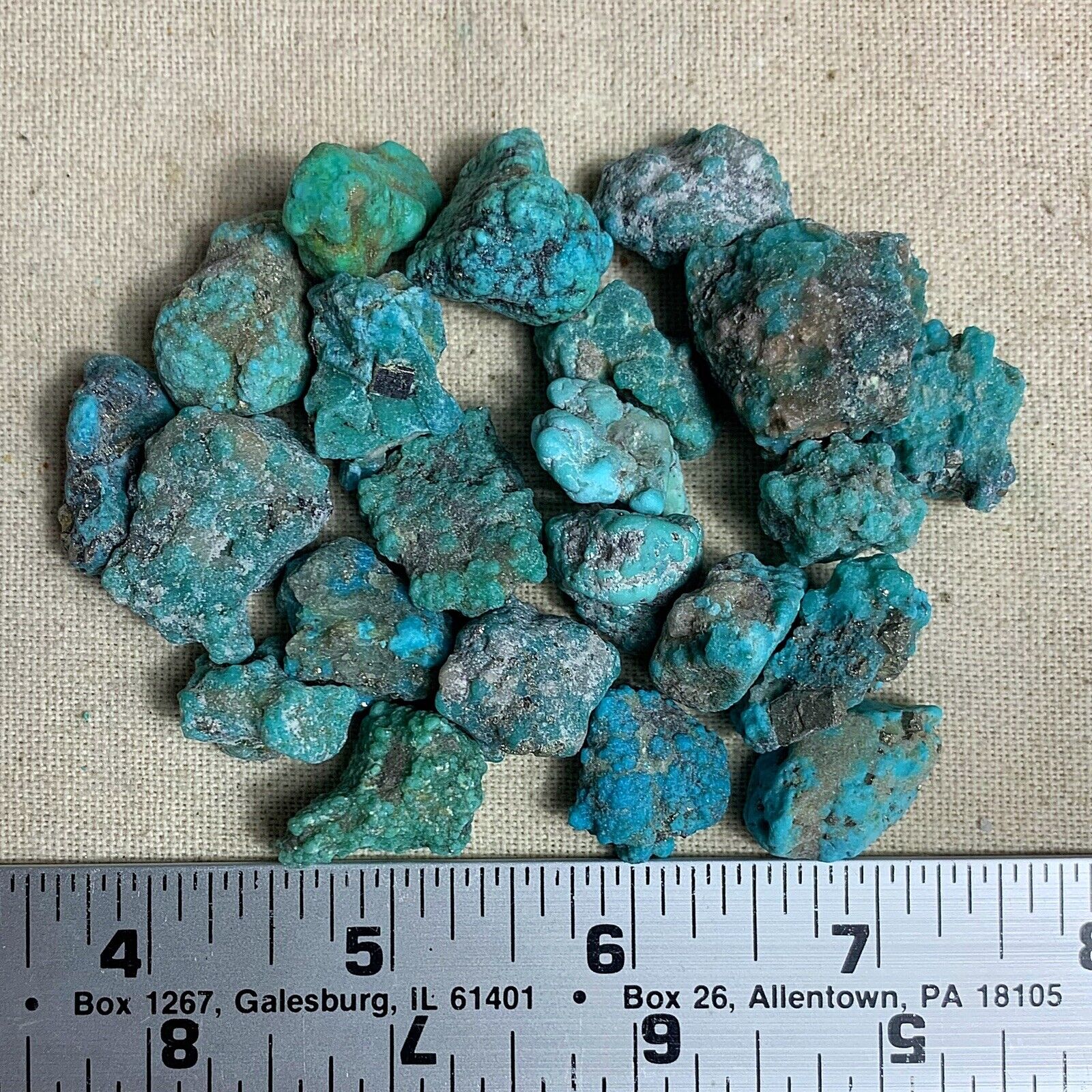 Blue Campitos Turquoise Rough Stone Nugget Slab Gem 100 Gram Lot 26-9