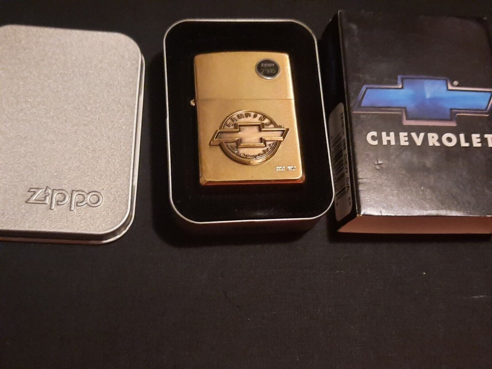 Zippo Lighter Chevy Oval Logo New Sealed w/ Original Box Chevrolet 2000