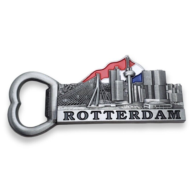 Rotterdam Netherlands Refrigerator Magnet Bottle Opener Travel Tourist Souvenir