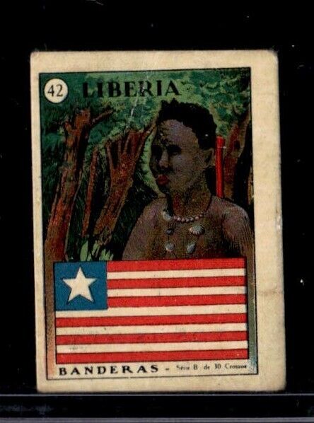 #42 Banderas -  MIGUEL REIG  chocolates  TUNEZ   1920s  - Liberia