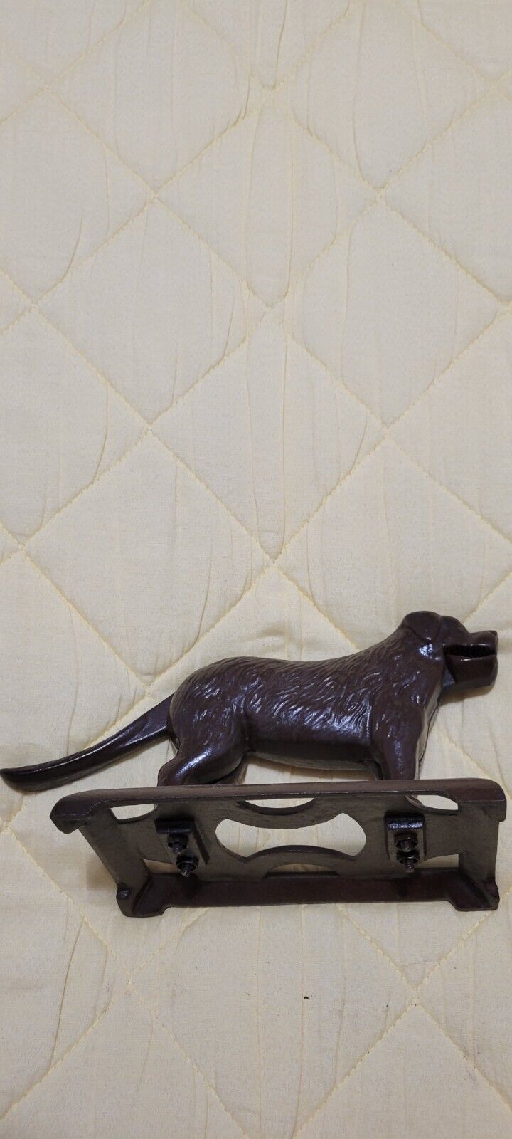 Vintage Antique Cast Iron Metal Dog Nutcracker