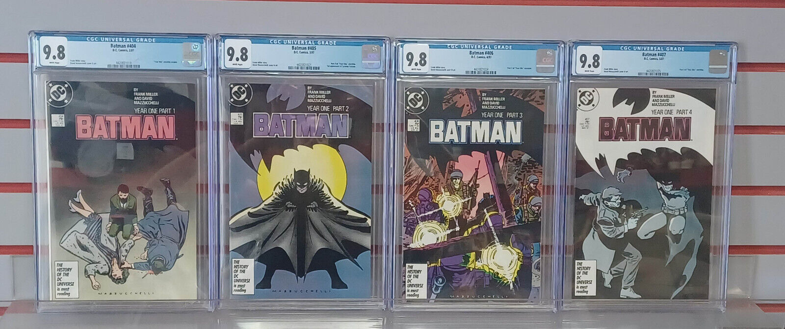 BATMAN #404-407 SET (DC, 1987) CGC 9.8 ~ FRANK MILLER ~ YEAR ONE ~ White Pages