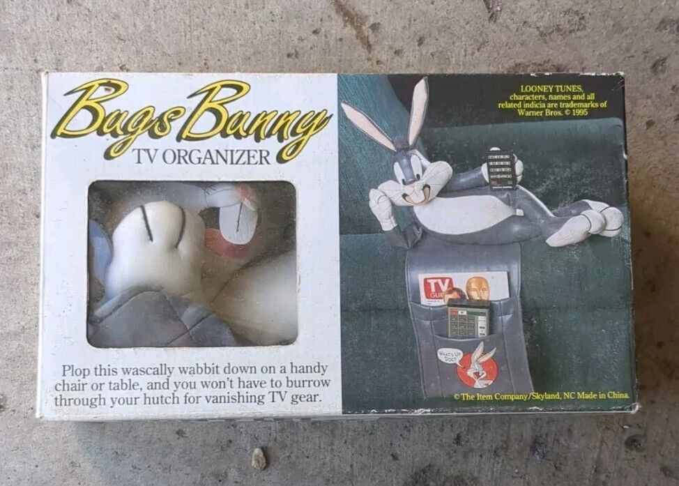 VINTAGE 1997  BUGS BUNNY TV Remote Control Organizer Looney Tunes