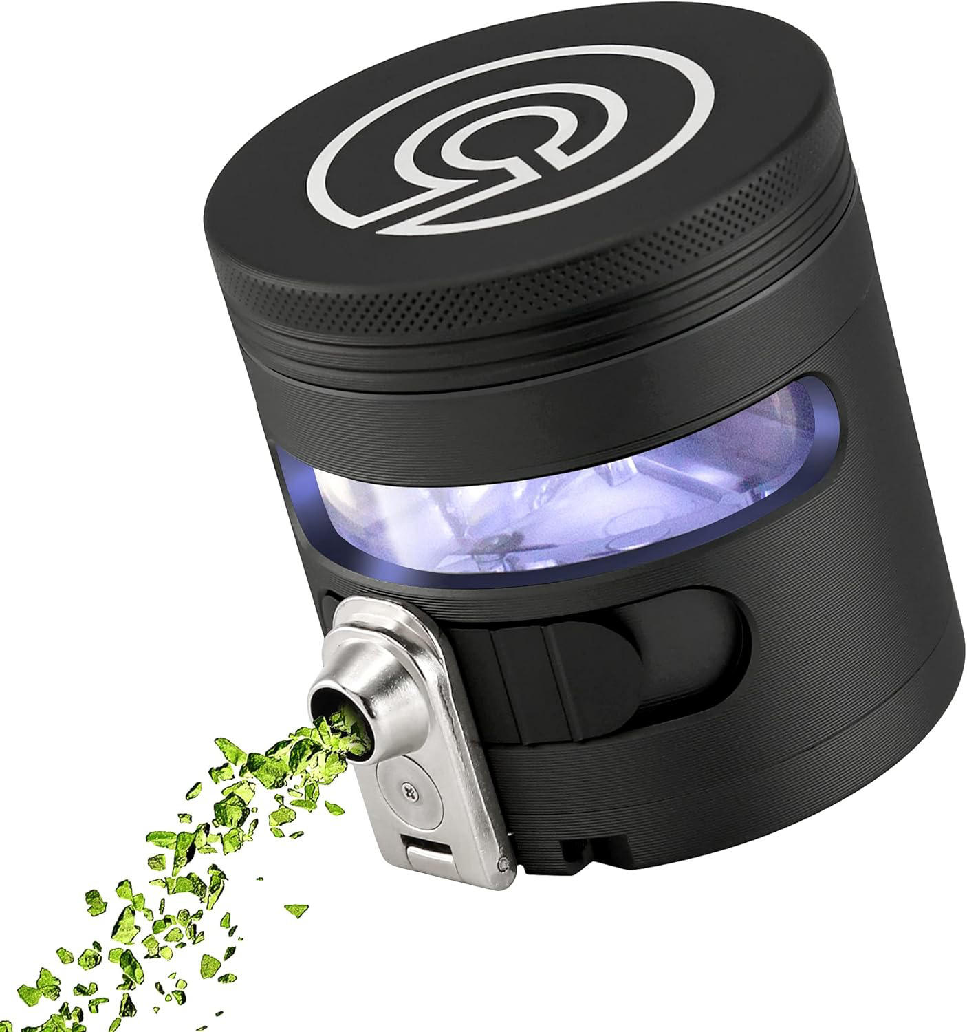 Tectonic9 MANUAL Herb Grinder w/ AUTOMATIC Electric Herbal Spice Dispenser Large