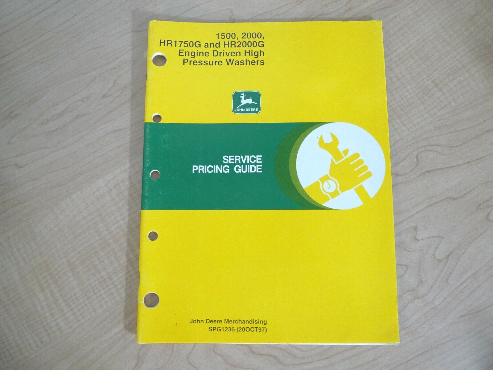 JOHN DEERE Engine Driven Pressure Washer Service Pricing Guide 1997 FreeShipping