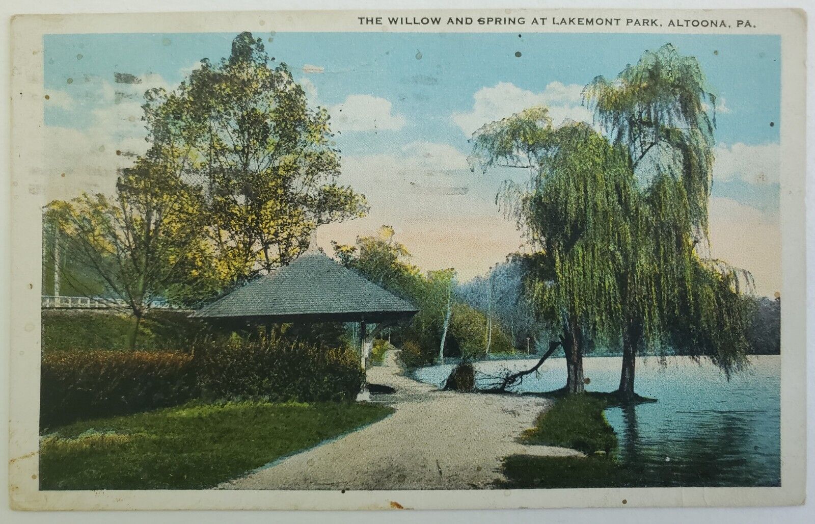 Altoona, PA Pennsylvania Lakemont Park The Willow and Spring 1922 Postcard b68