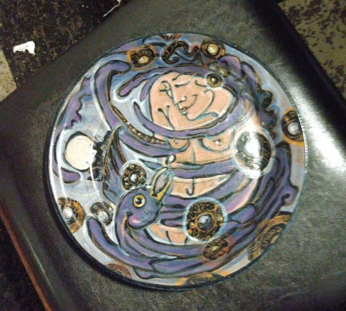 Handmade Artist Signed Studio Pottery Plate Dish Bowl Signed