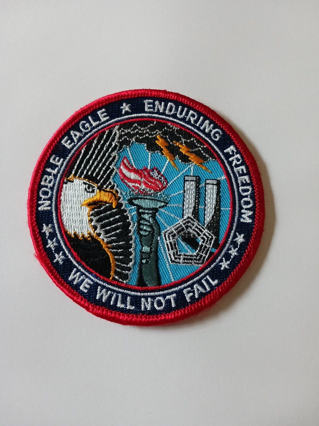 Vintage Noble Eagle Enduring Freedom Patch We Will Not Fail 9-11 