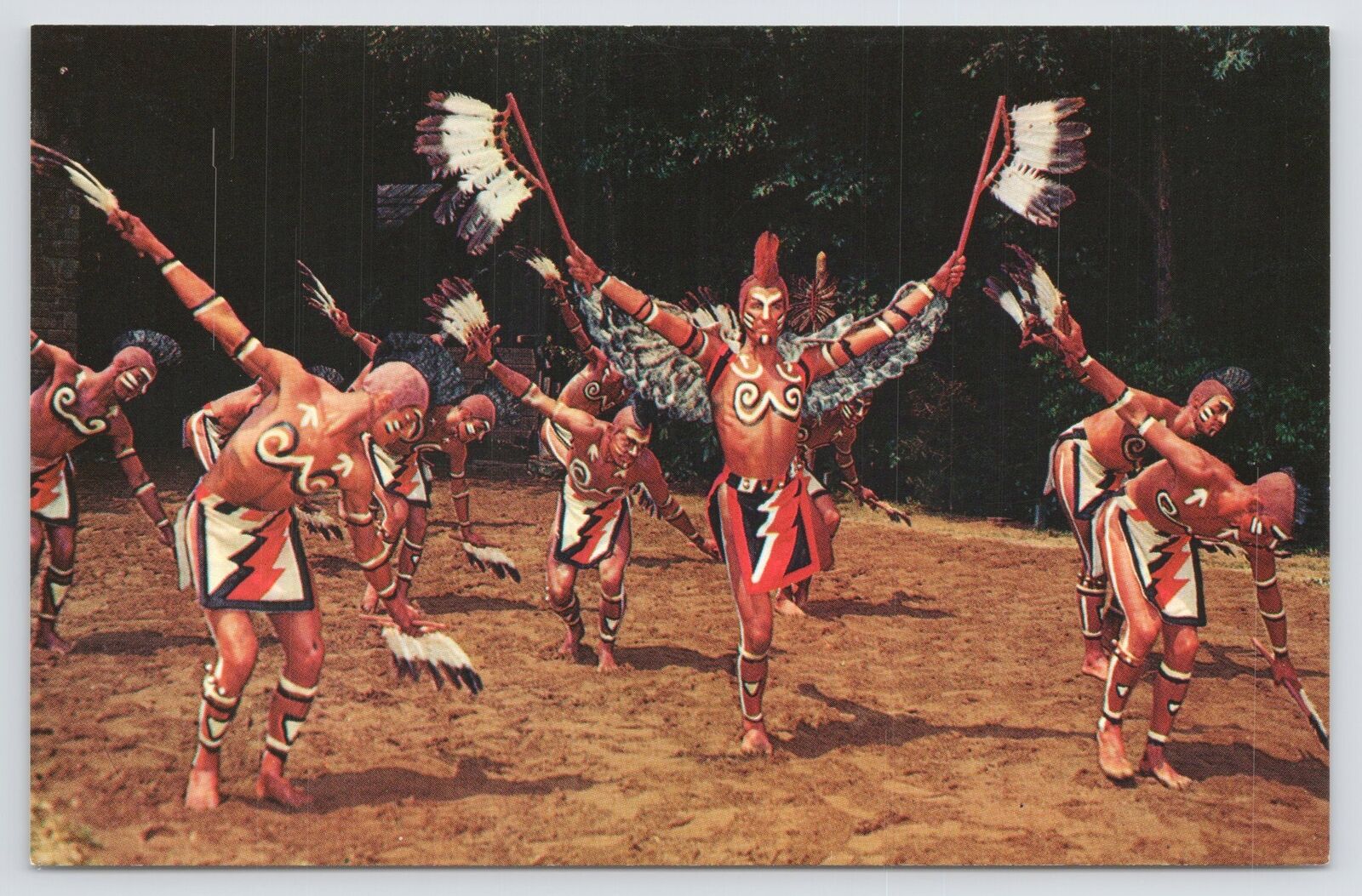 Native Americana~Cherokee Indian Eagle Dance~North Carolina~Vintage Postcard