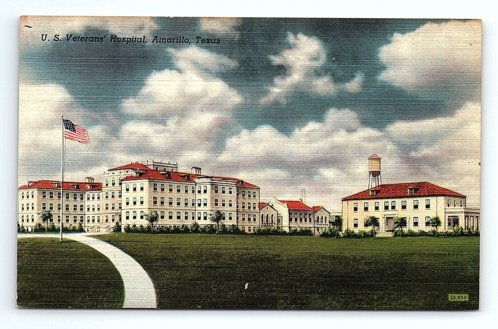 U. S. Veterans Hospital Amarillo Texas Vintage Postcard