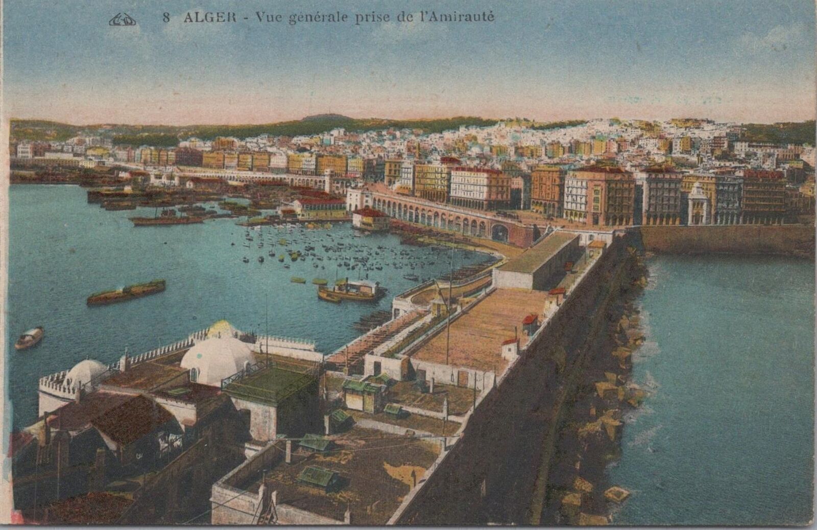 Postcard General View Taken from Amiraute  Algeria 
