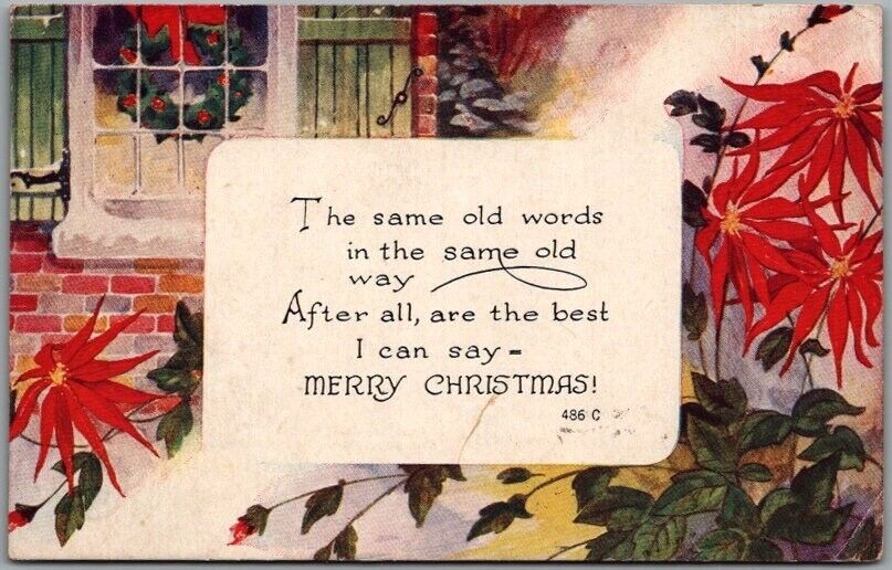 1919 CHRISTMAS Greetings Postcard \