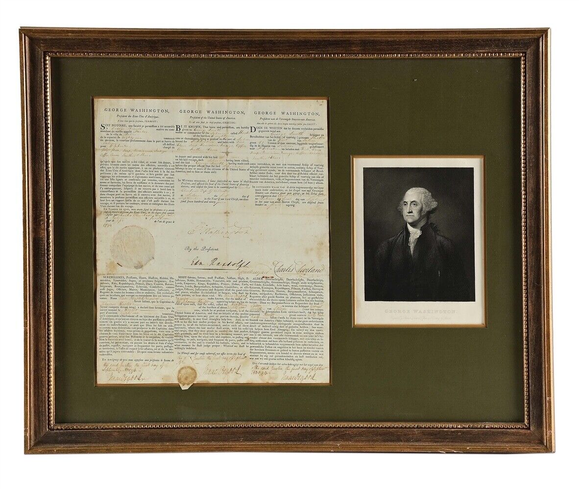 President George Washington Signed Schooner \