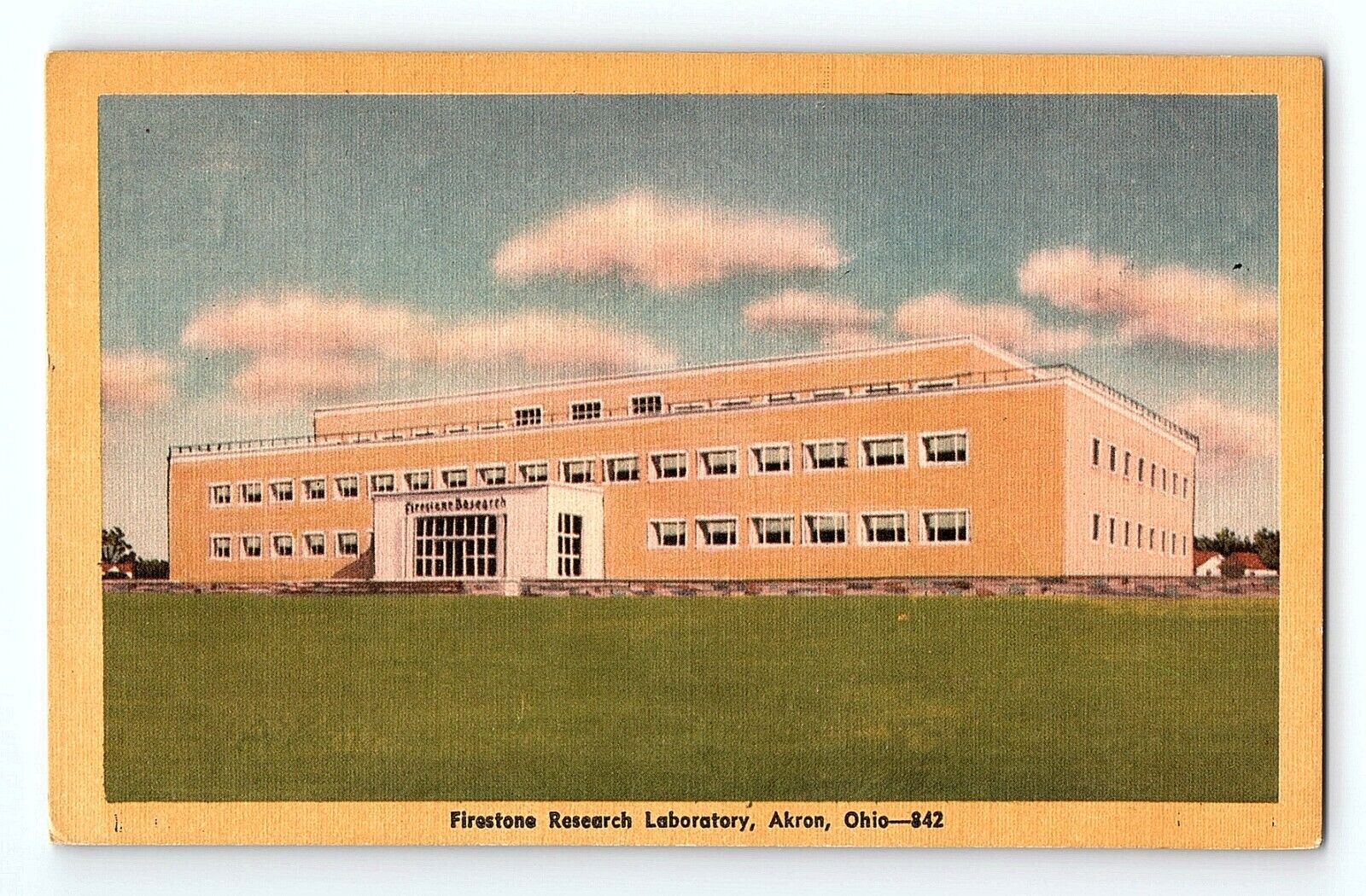 Firestone Research Laboratory Akron Ohio Vintage Postcard