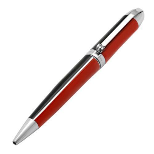 Xezo Visionary Red & Black Enamel Twist-Action Ballpoint Pen. Handmade. LE 500
