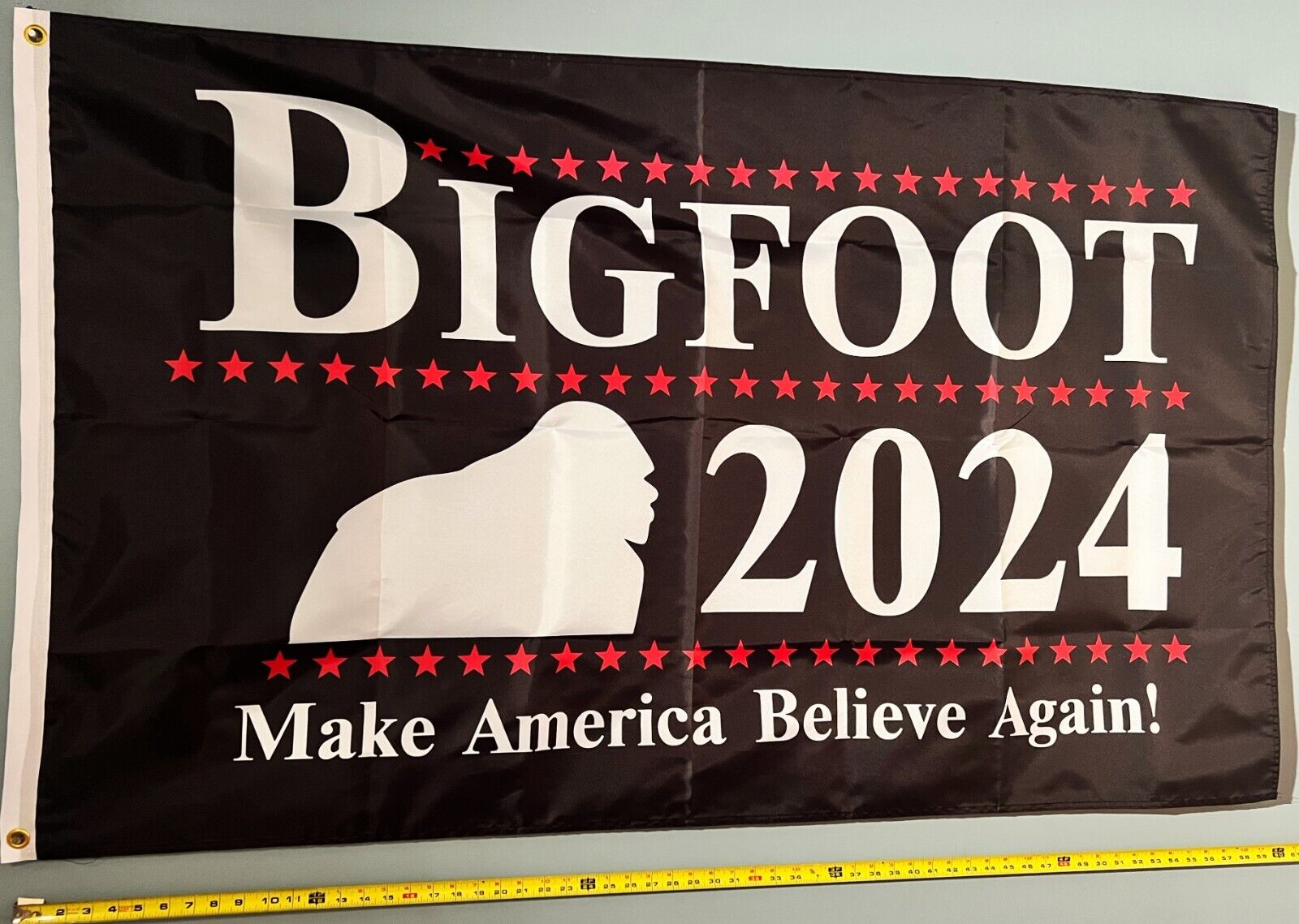 BIGFOOT FLAG FREE USA SHIP BW2 Woods Outdoors Big Foot Beer Poster Sign USA 3x5'