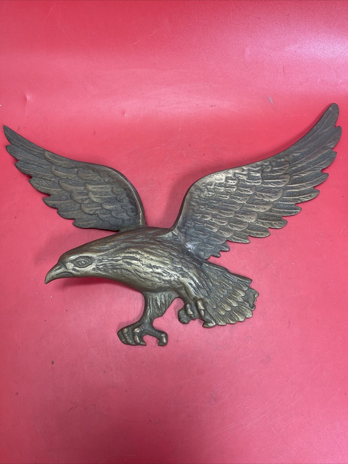 Vintage Nice Patina Brass Eagle Great For Door Wall