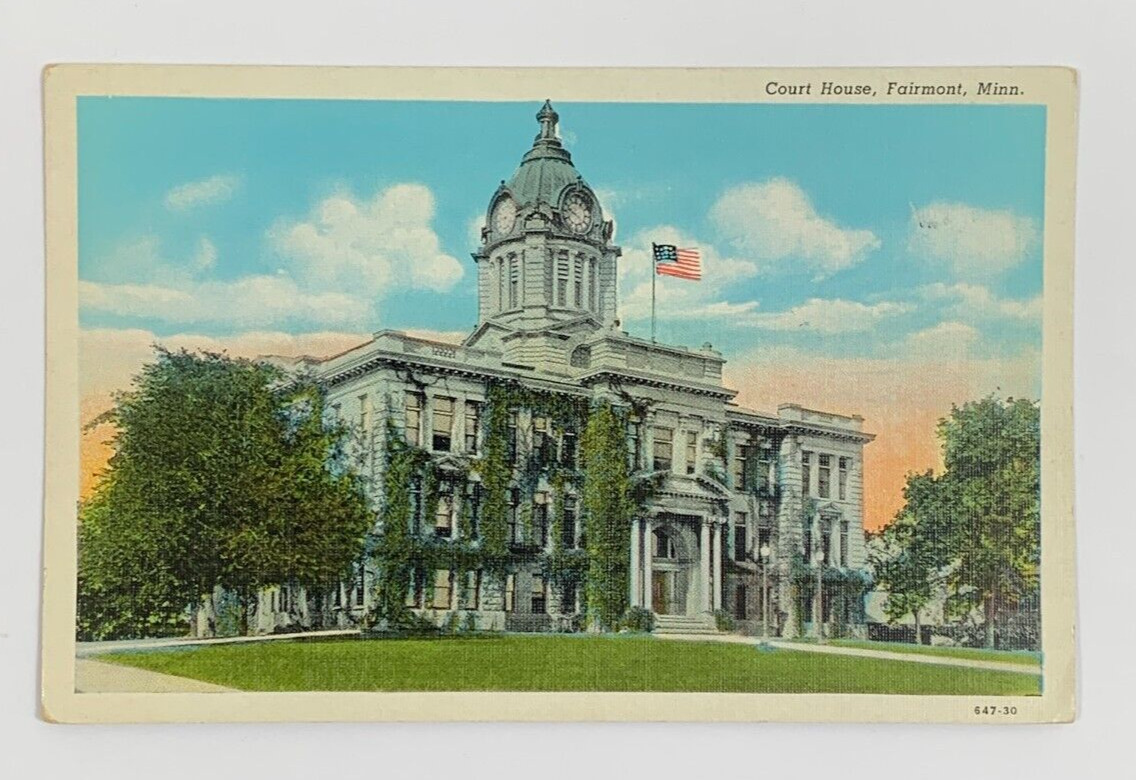 Court House Fairmont Minnesota Postcard Unposted