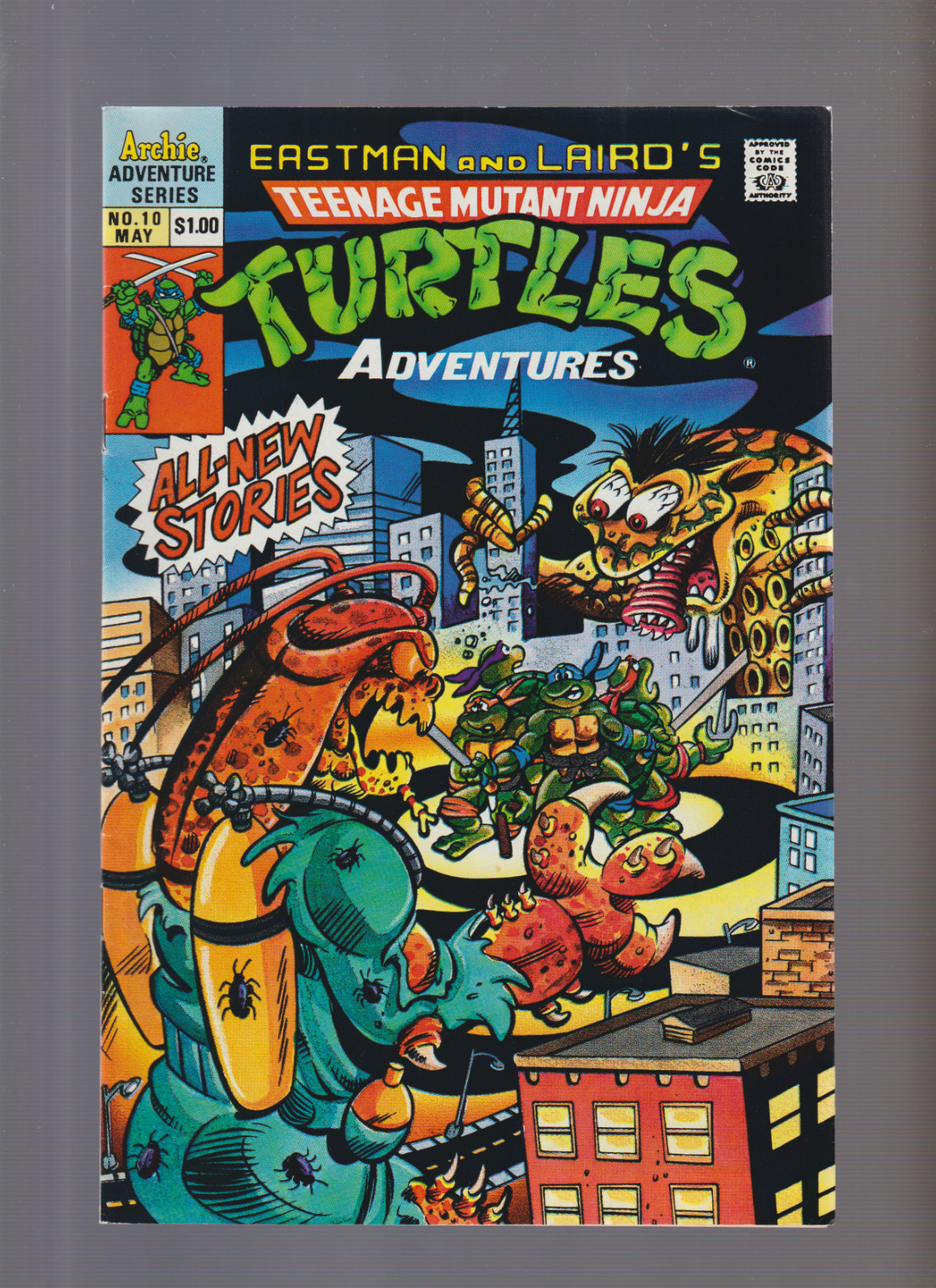 ARCHIE Teenage Mutant Ninja Turtles #10 (1990) 1ST PRINT FIRST APP WYRM