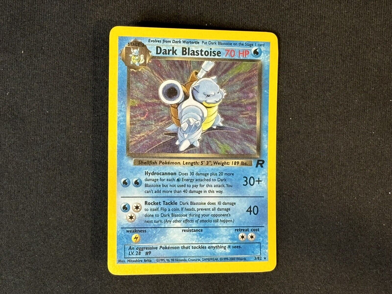Dark Blastoise Holo Team Rocket NM, 3/82 Pokemon Card