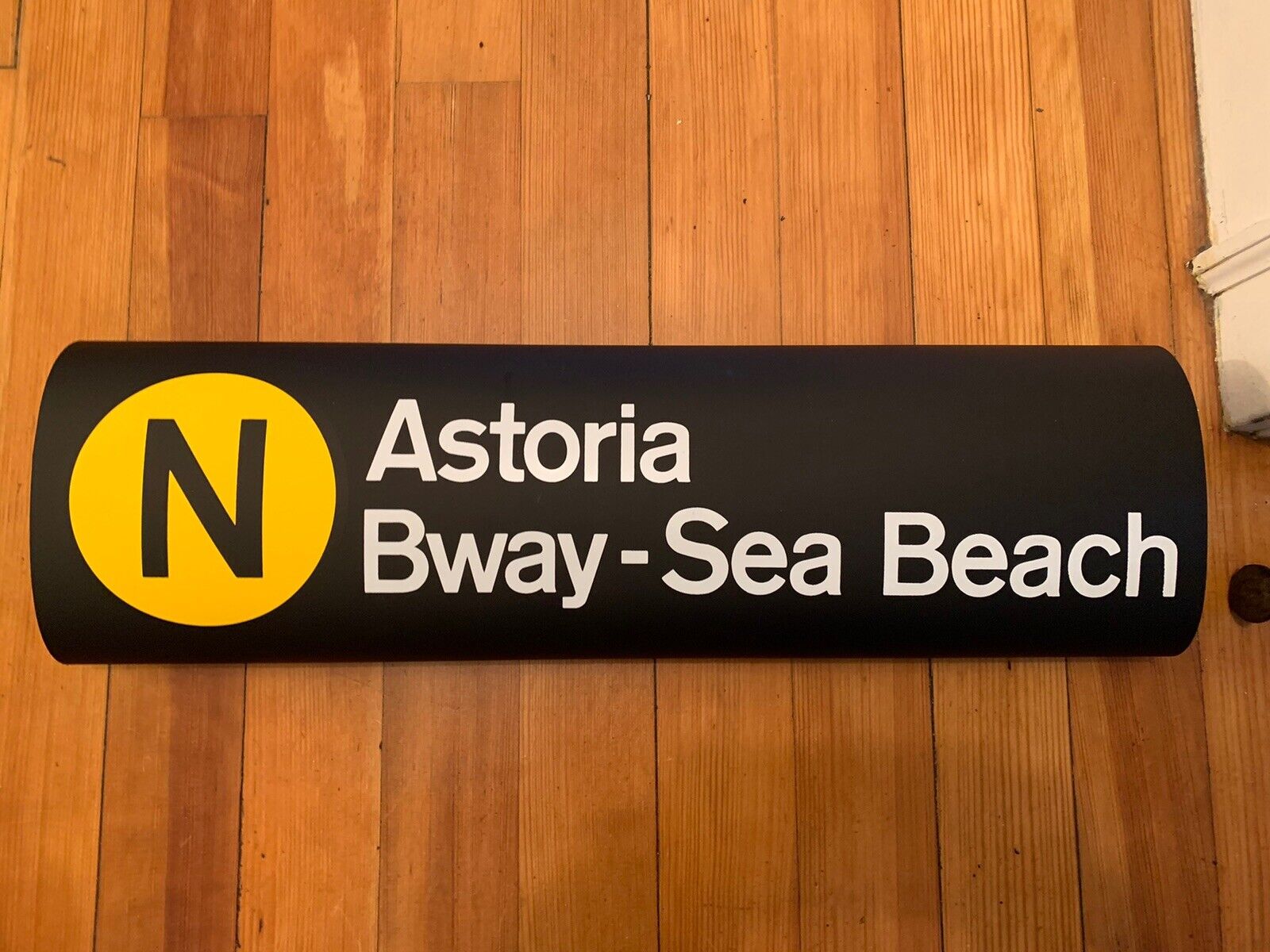 NY NYC SUBWAY ROLL SIGN N TRAIN ASTORIA BROADWAY SEA BEACH CONEY ISLAND 4th AVE.