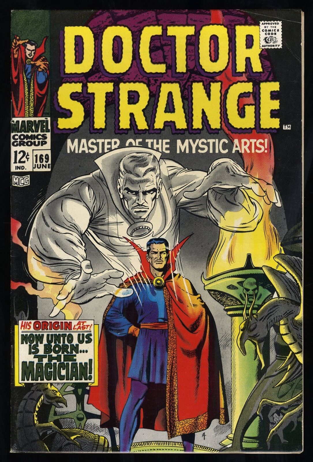 Doctor Strange #169 FN/VF 7.0 1st Solo Title Origin Retold Marvel 1968