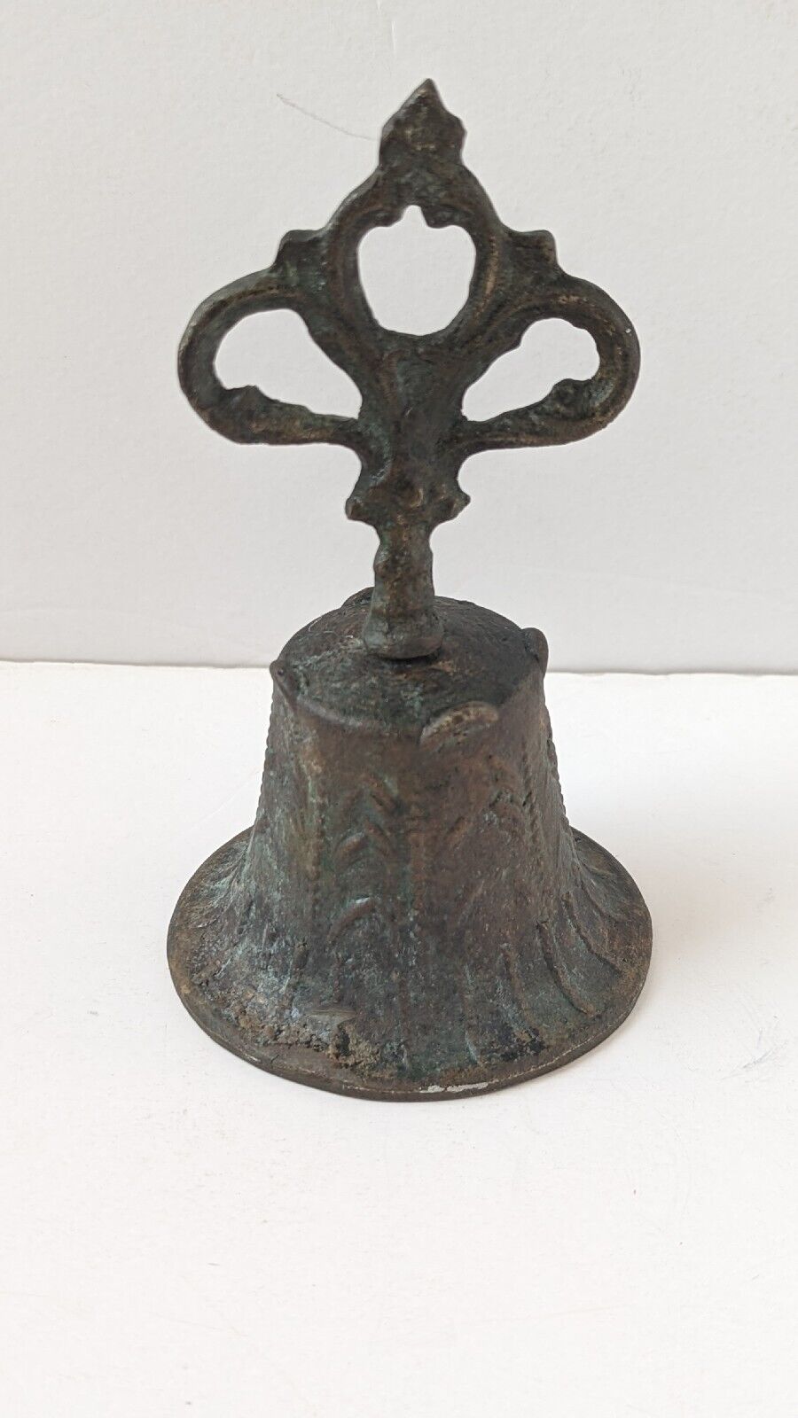 Antique Bronze Monastery Mission Hand Bell with Tongue for Ringing 5 1/2\