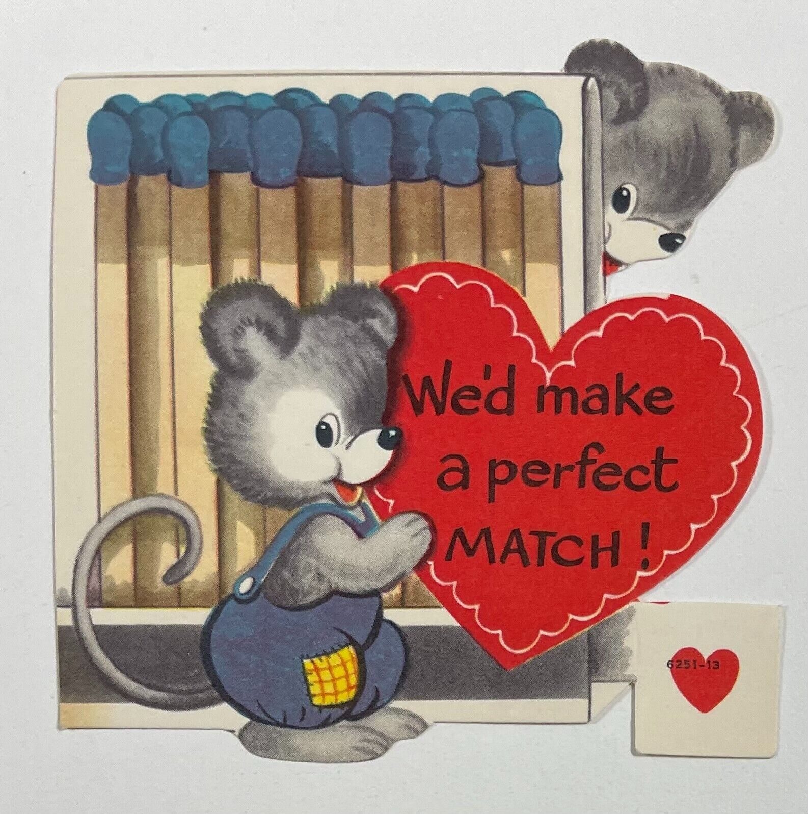 Vintage Valentine Card Perfect Match