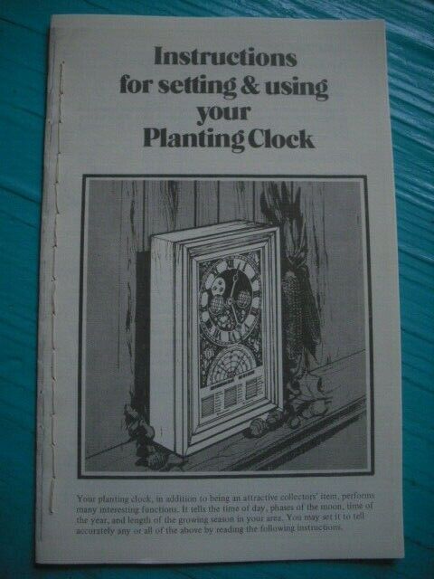 Instruction Booklet Copy for Mechtronics Burpee Time to Plant Clocks