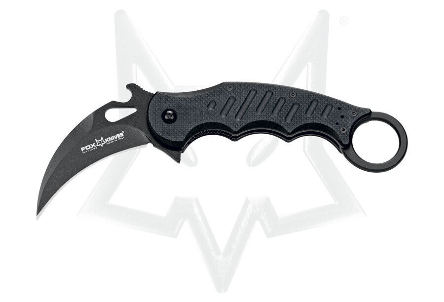 Fox Knives Karambit Liner Lock 479 N690Co Stainless Black G10