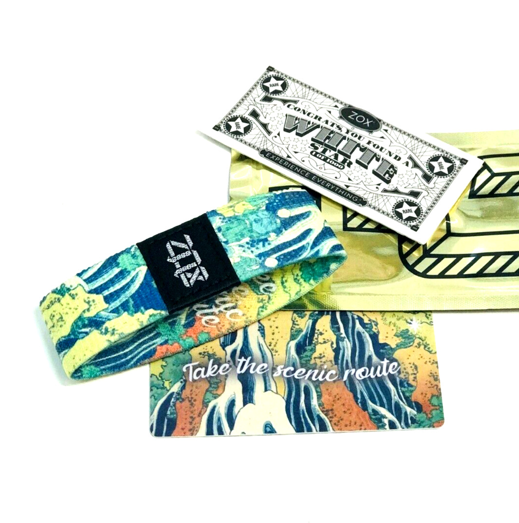 ZOX *TAKE THE SCENIC ROUTE* Silver Strap med MYS/FG Wristband w/White star Card