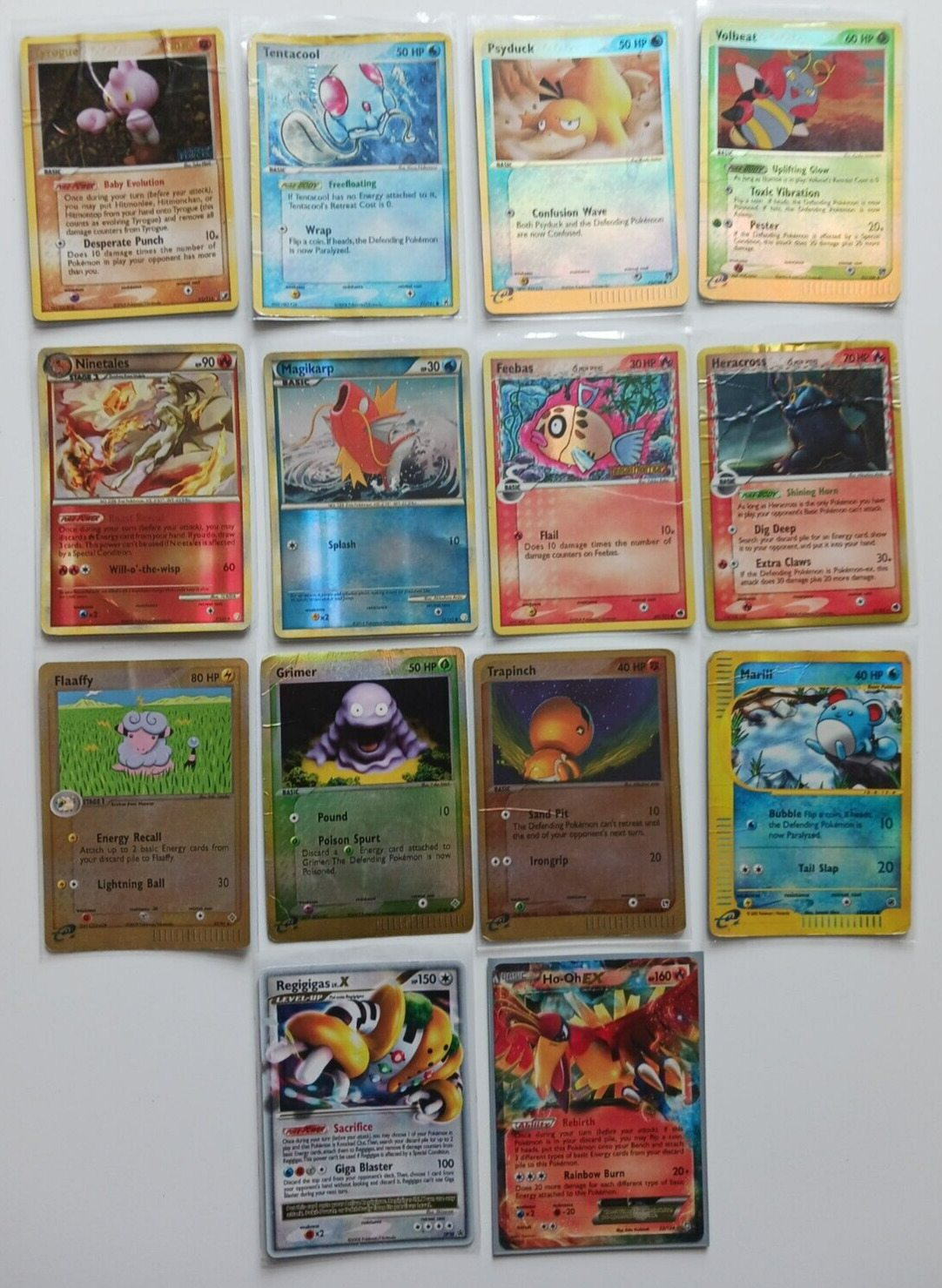 Pokemon Cards 14x Holo Reverse Full Art Rare 2000s Bundle Job Lot