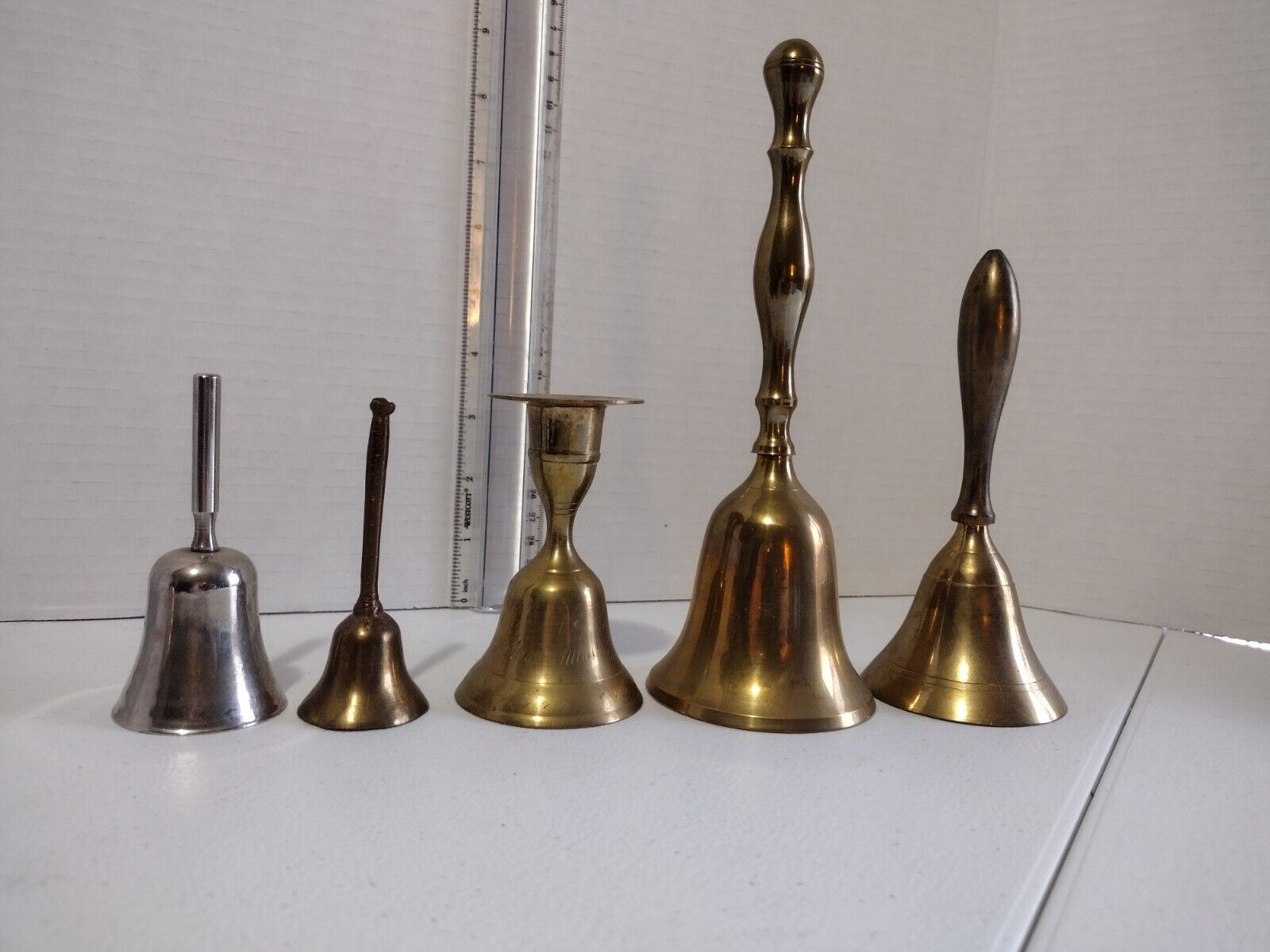 Lot Of 5 Vintage Brass Bells