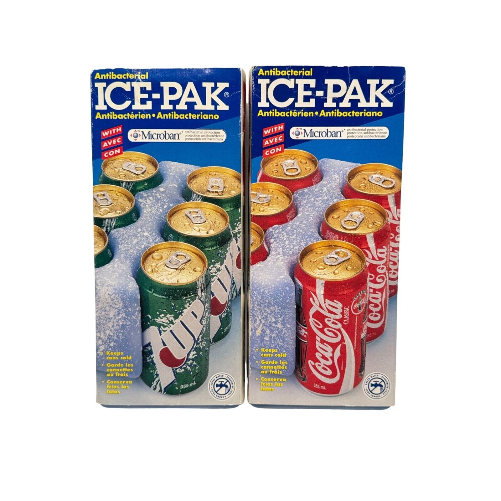 Vintage Ice Pak for Coolers Lot 7up Coca Cola Advertising Cans Bottles Soda NEW