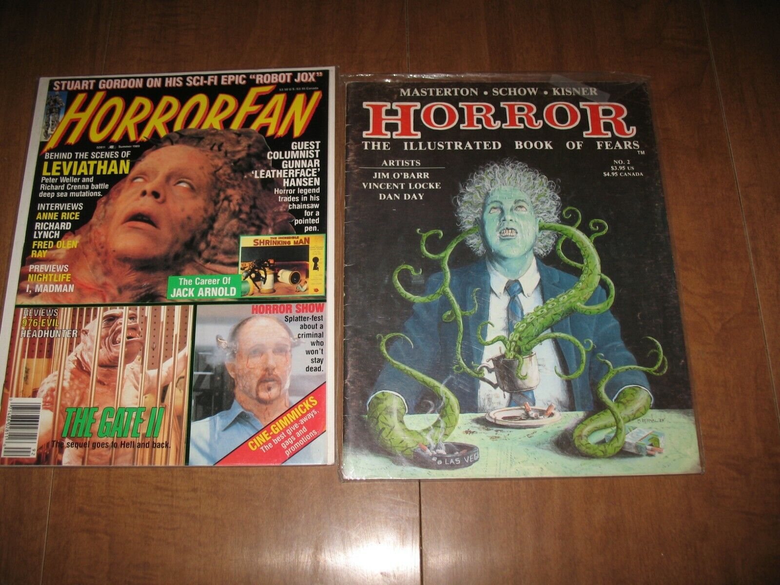 Lot of (2) Horror Magazines ~HorrorFan & Illustrated #2 ~1989
