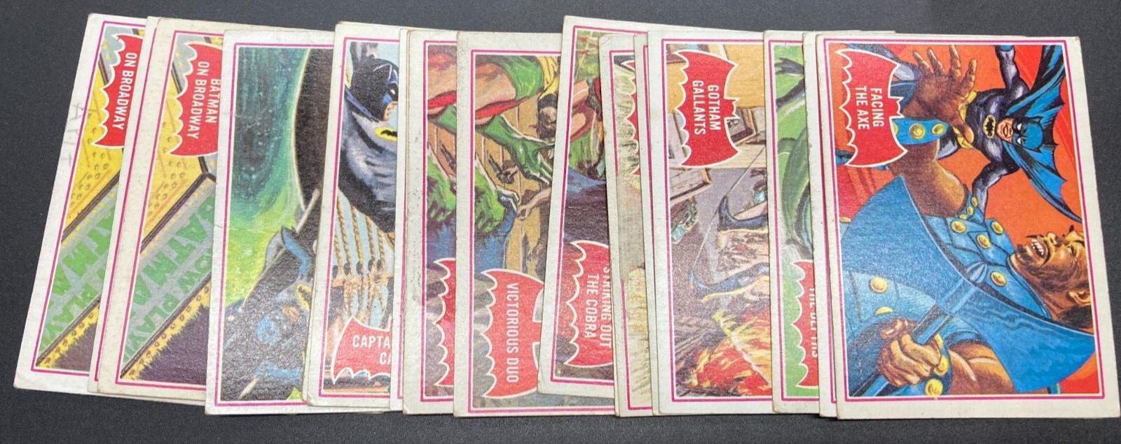 Topps 1966 Batman Red Bat Cards 18 card lot