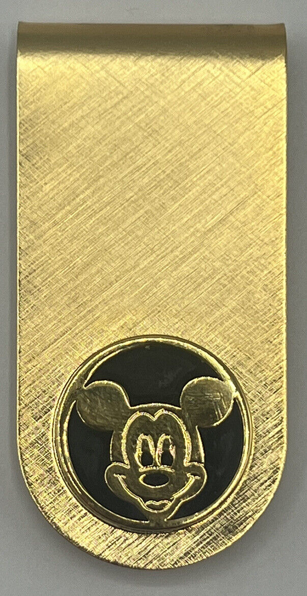 Rare Vintage Disney Mickey Mouse Money Clip Walt Disney Colbri Made In USA 