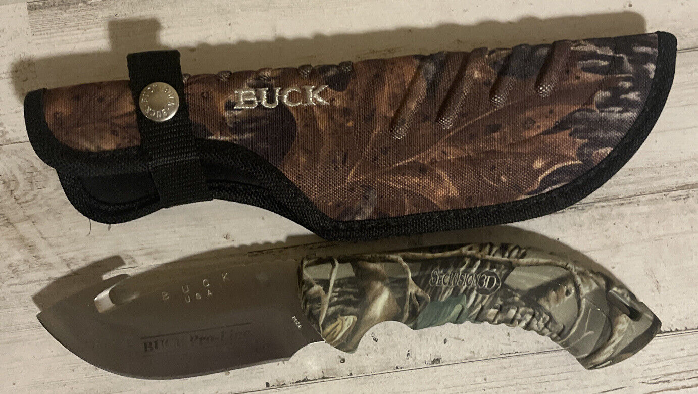 Buck USA Edition 2012 393 CM Omni Large GutHook 12Pt Fixed Blade Knife 393CM