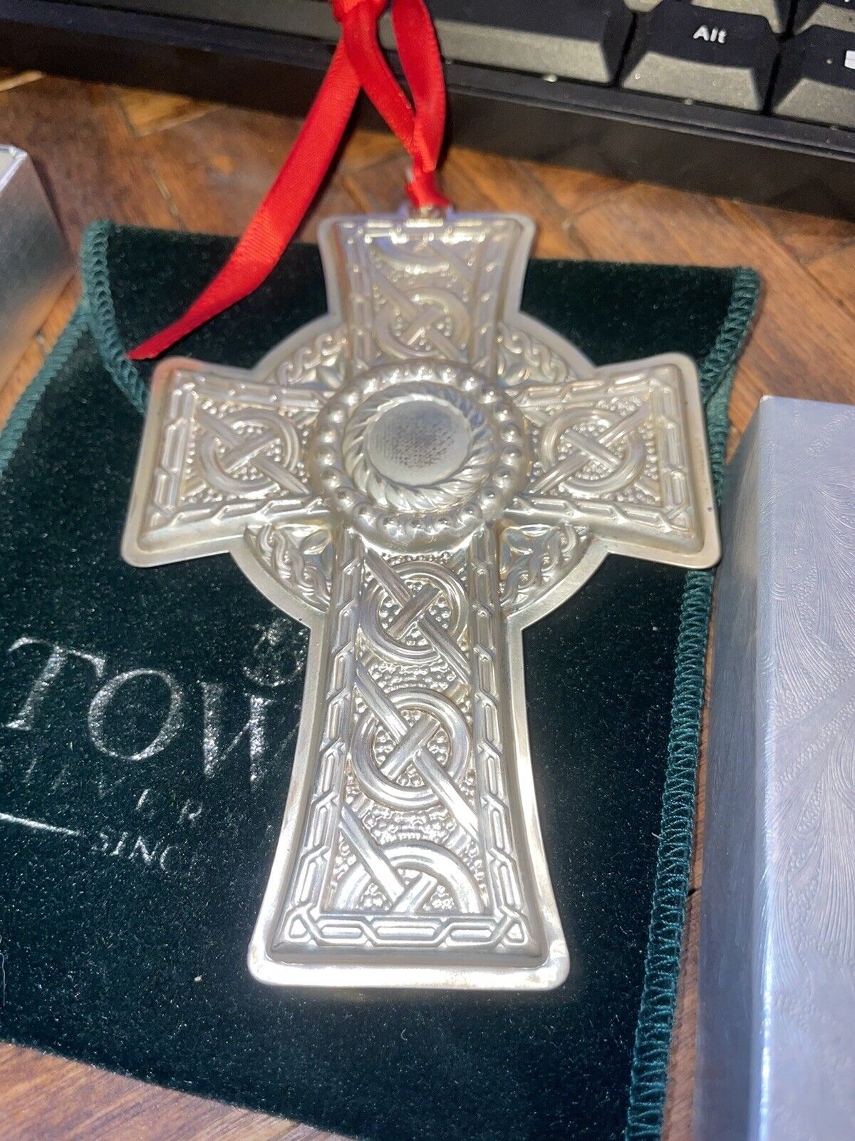 2004 Towle Celtic Cross Fifth Edition Sterling Silver Ornament