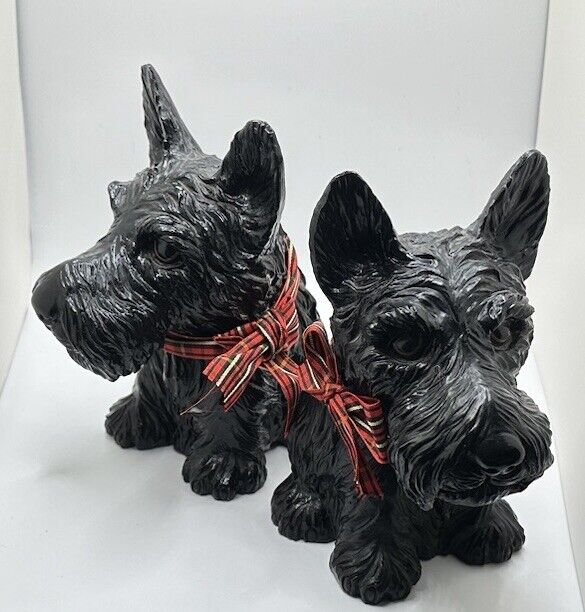 Pair Of Scottie Dog Book Ends Heavy Nice  Twos Company Scottish Terrier