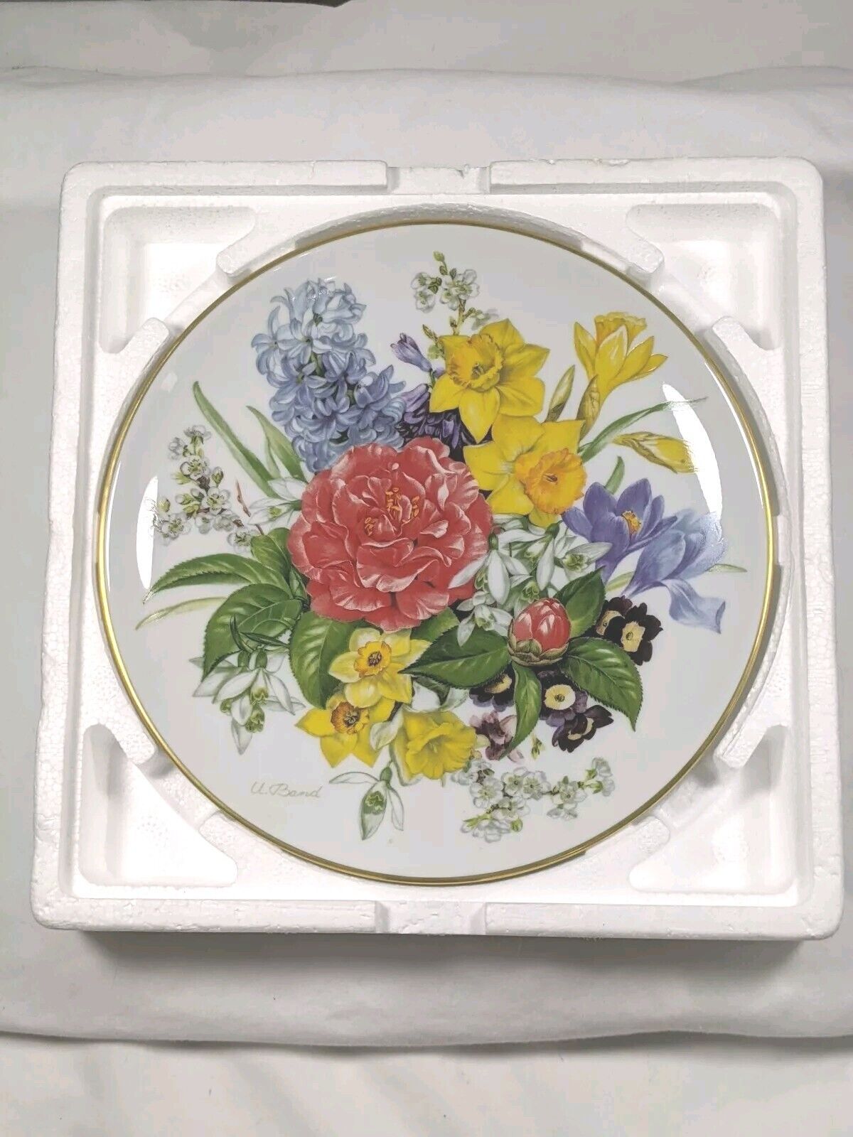 1987 Hutschenreuther Ursula Band Teller Porcelain Plate \