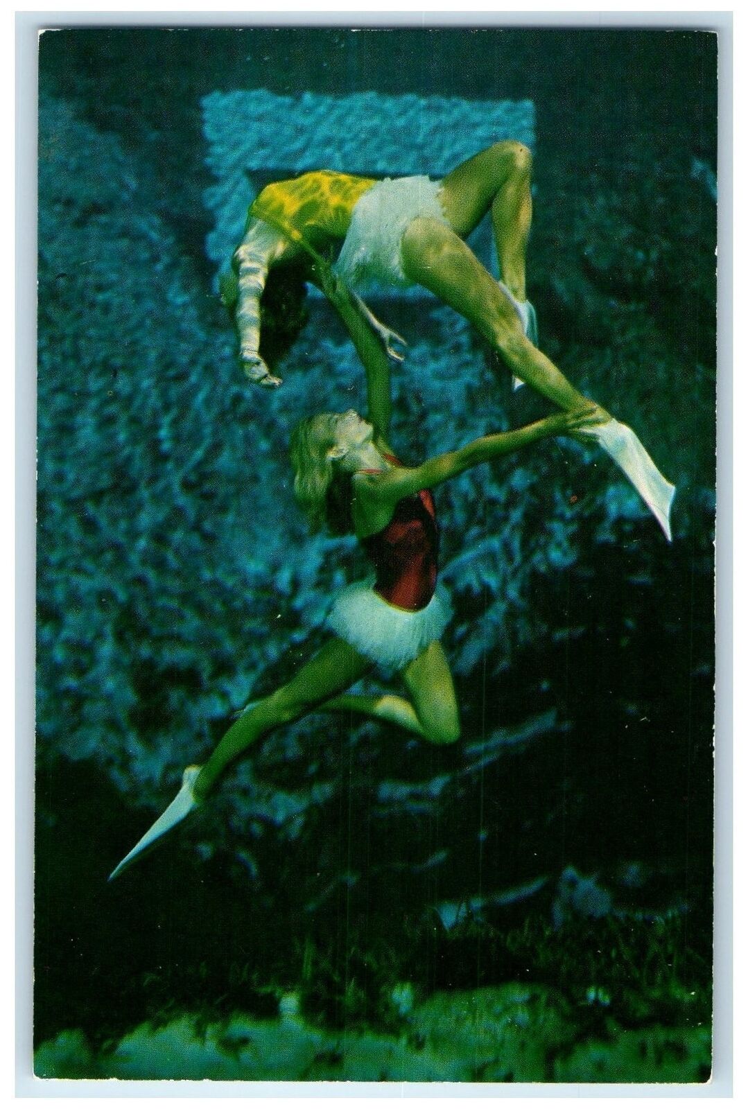 c1960\'s Poetry In Motion Underwater Adagio Weeki Wachee Springs Florida Postcard