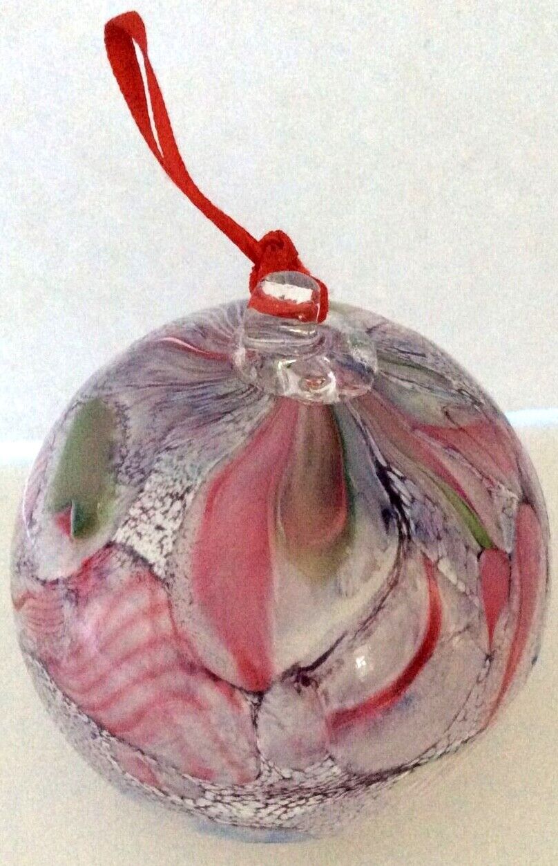 Cape Cod Glass Works signed Ornament in orig Box - 9.75\