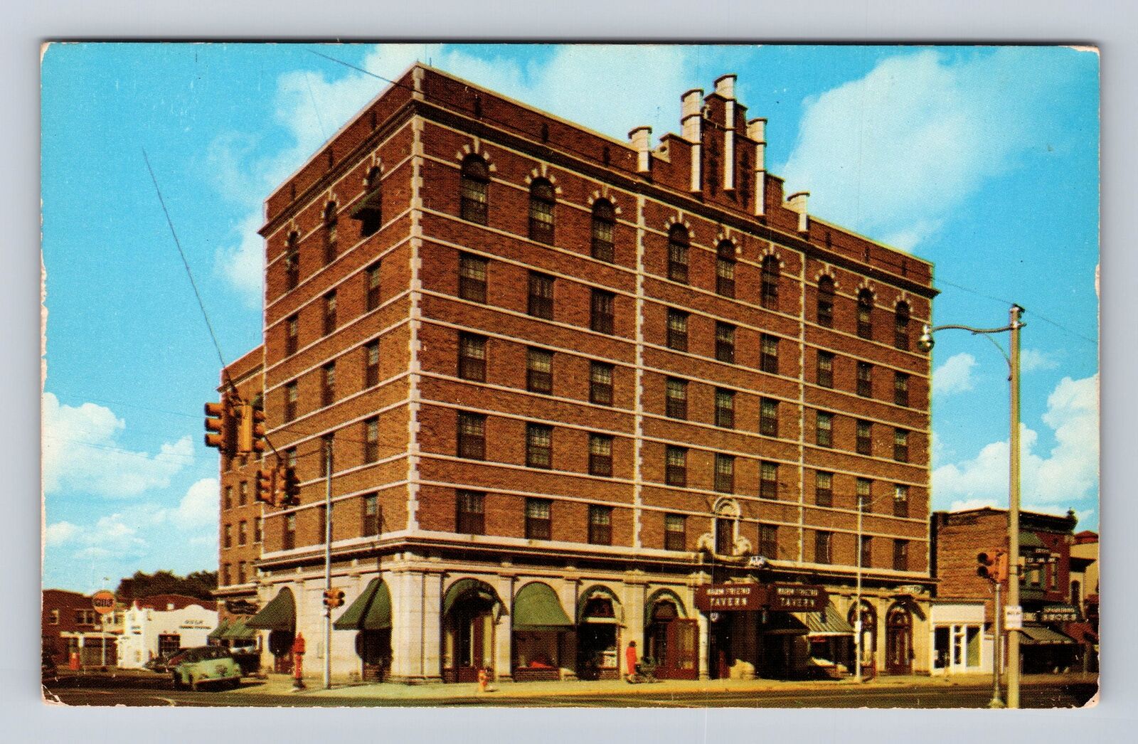 Holland MI-Michigan, Warm Friend Tavern Hotel, Advertising Vintage Postcard